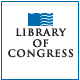 Library of Congress logo with a blue stylized flag above the words Library of Congress in bold black letters, all enclosed in a thin blue square border.