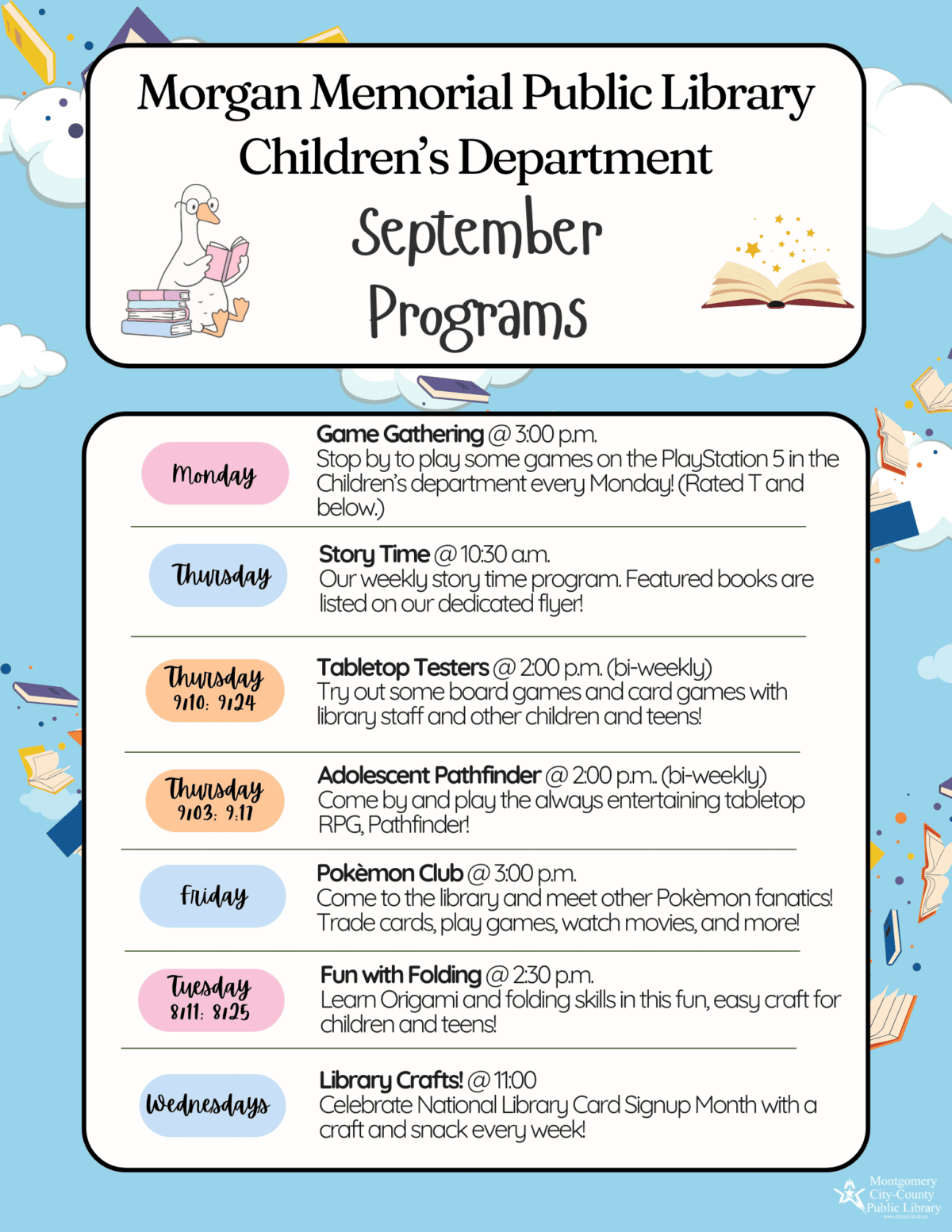 september children's flyers 2026