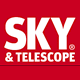 Red square logo with bold white text reading SKY & TELESCOPE in uppercase letters, with SKY above & TELESCOPE.