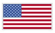 The image shows the flag of the United States, featuring thirteen horizontal red and white stripes and a blue rectangle in the top left corner with fifty white stars.
